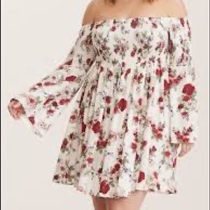 Floral off the shoulder dress